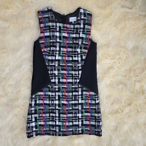Milly Ladies Size 4 Multicolor A Line Sleeveless Dress Tweed Textured Multicolor